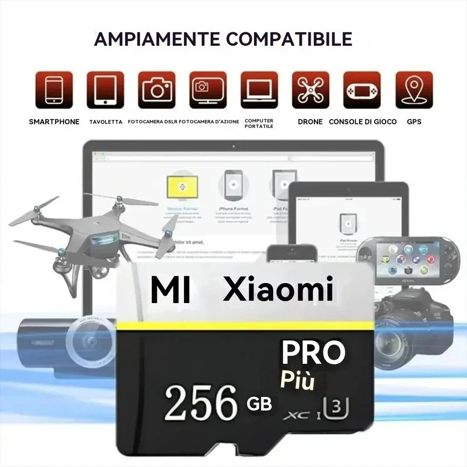 Micro SD 2TB Xiaomi Scheda di Memoria Alta Velocità + Adattatore SD - Immagine 3 di 4