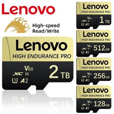 Lenovo High Endurance Pro Micro SD Card V60 A2 High Speed 4K with Adapter