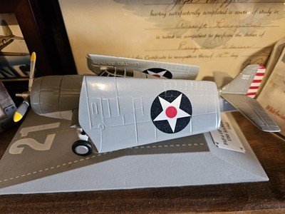Grumman Wildcat F4-F. Diecast Metal Airplane.