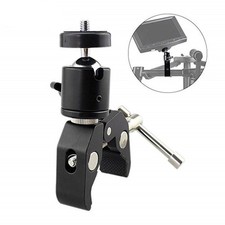 Super Clamp Mount 360  Rotation Ball Head 1/4"-20 for DSLR Camera Tripod Monitor