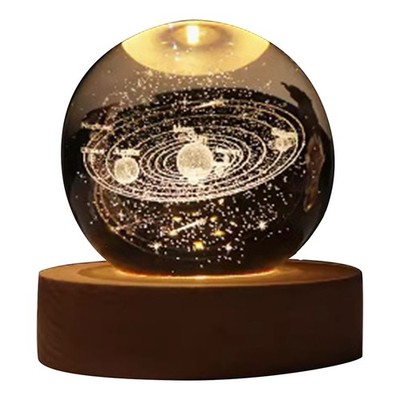 Valentinstagsgeschenk Galaxie Kristallkugellampe 3D Planet Mondlampe E B2F89012