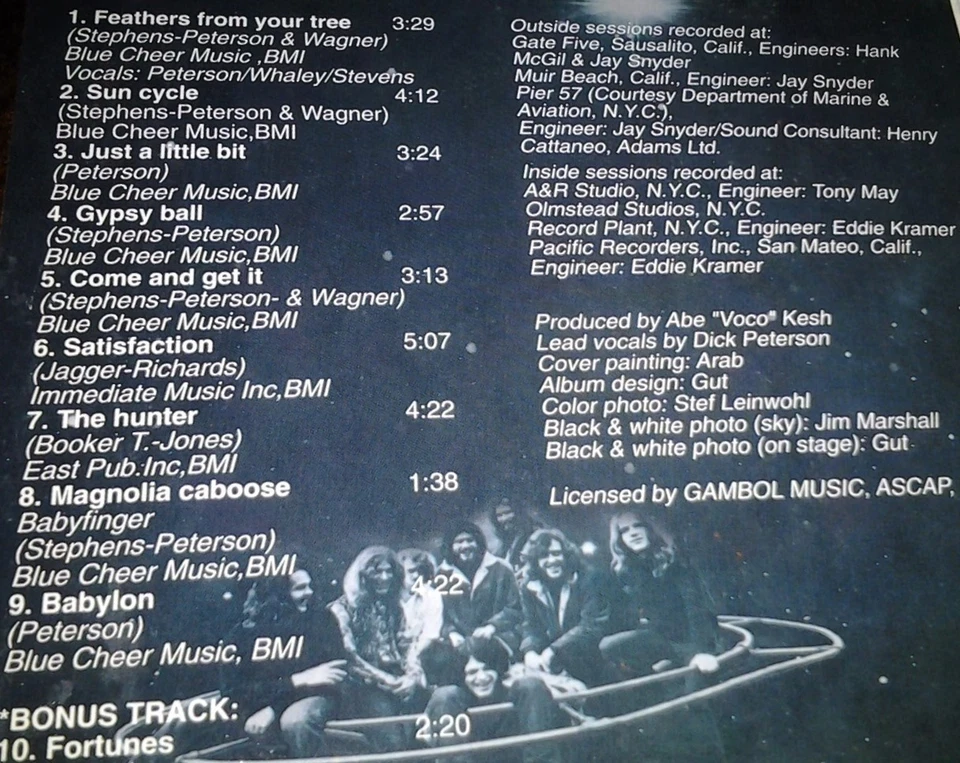 Outsideinside Digipak Dicki Peterson Blue Cheer CD Import Italy MINT CONDITION ! - Image 2 of 2