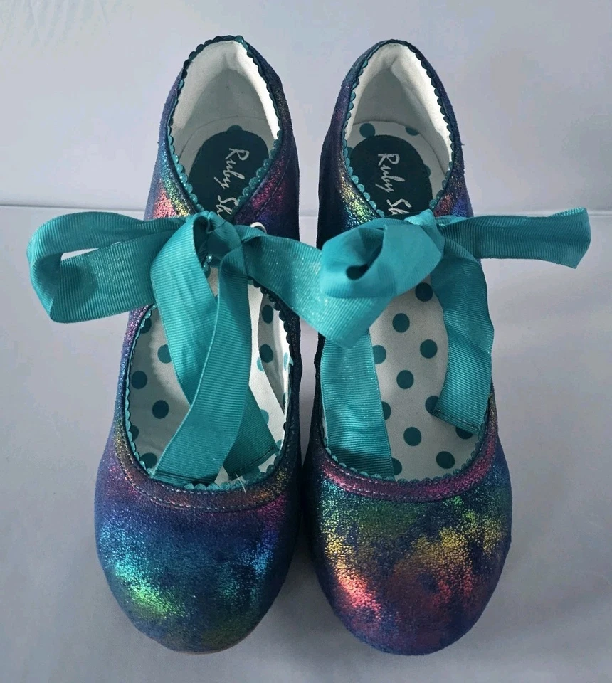 BRAND NEW Ruby Shoo Willow in Rainbow Size 7/40 RARE & STUNNING - Image 3 of 4
