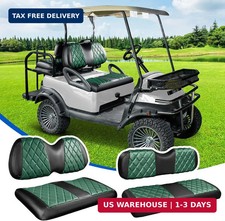 NOKINS 4PCS Golf Cart Seat Covers Kit, Front and Rear Seat Covers Fits Club Car