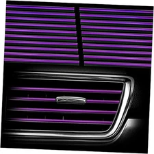 20Pcs Car Auto Air Conditioner Vent Outlet Trim Strip, DIY Decoration Purple
