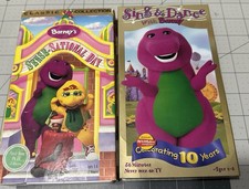 Barney VHS Lot Barney’s Best Sing & Dance & Sensational Day Kids Tapes Lot Of 2