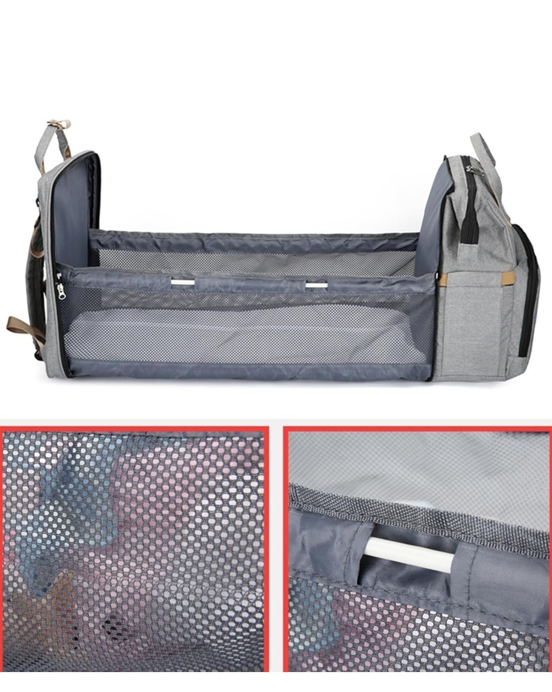 3-in-1 Baby Diaper Bag Backpack with Changing Station Portable