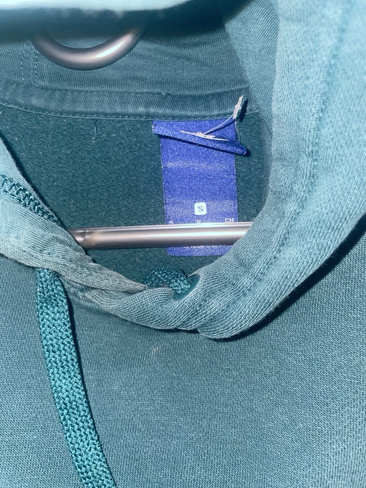 Nike Mujer Sudadera Pequeña Verde Ropa Deportiva Polar Sudadera con Capucha Logo Bordado Foto 2 de 2