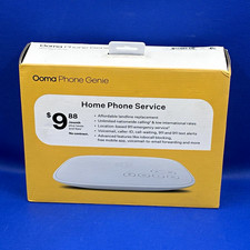 Ooma Phone Genie VoIP Adapter White DECT 6.0 Voicemail Caller ID 100-071-100