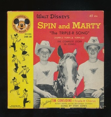 Disneyana-records-45 RPM-AMPAR DBR 58-Spin and Marty-(Triple R Song)