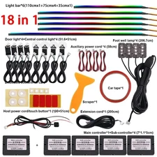 1 in 22 Full LED Bead Symphony Dream Car Interior Ambient Lighting Wireless Kits