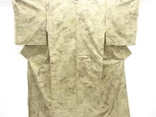7643111: JAPANESE KIMONO / ANTIQUE KIMONO / SILK / TSUMUGI / WOVEN HOUSE