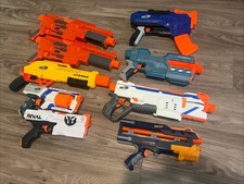 Bulk Lot of 9 Nerf Blasters   For Parts, Repair, or DIY