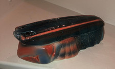 VINTAGE RARE BARBOTINE TERRINE ZOOMORPHE HOMARD BLEU MICHEL CAUGANT