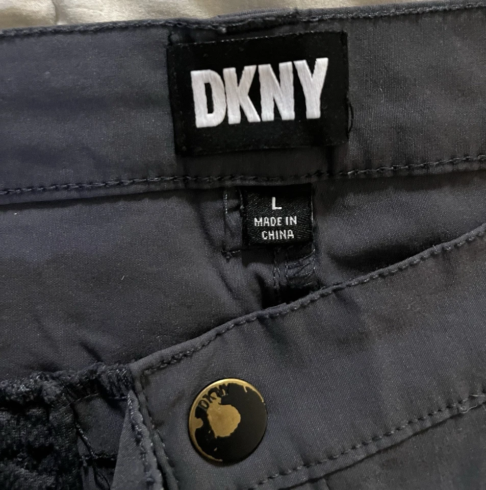 Pantalones DKNY Para Hombre L Negro Nylon Spandex Elástico Foto 2 de 4