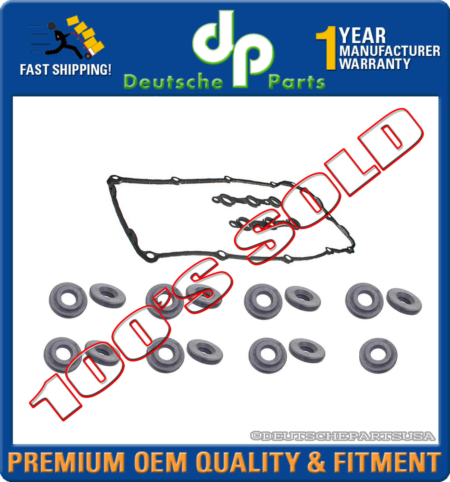 BMW E46 E39 E53 E36 X5 Z3 VALVE COVER GASKET 11129070990 + 15 GROMMETS