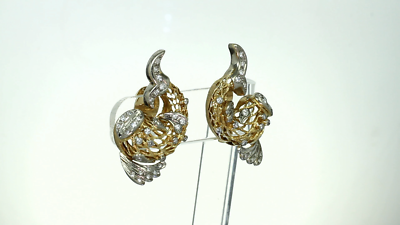 ILIAS LALAOUNIS Earrings Dolphin Diamond 18k Yellow Gold Clip-on