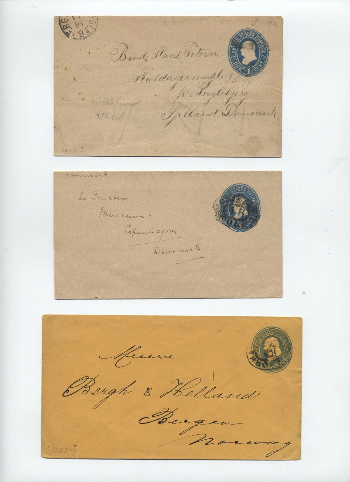 3 articles papeterie années 1880 90 en Europe [y4429]