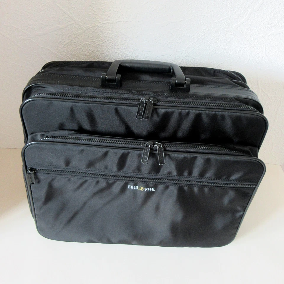 Goldpfeil Reisekoffer Reisetasche Aktenkoffer Laptoptasche schwarz Kunststoff - Bild 2 von 4