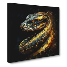 Python Digital Art Canvas Wall Art Print Framed Picture Home Decor Living Room