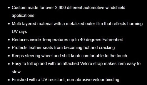 Custom Windshield Sun Shade for 1989-1994 Maxima Best Fitting Shade NS-22 - Picture 5 of 17