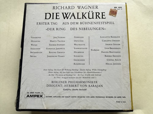 Wagner: Die Walküre (1967) Box Set 3 x Reel 7 ½ ips 4-Track Stereo SEALED - Picture 2 of 3