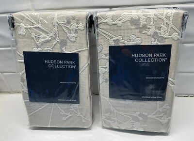 Lot of 2 NEW Hudson Park Meadow Silhouette Standard Pillow Shams FREE Shipping