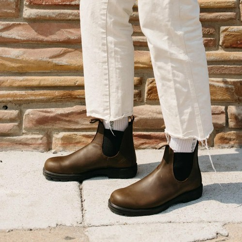 Mens Blundstone 1609 Antique Brown Leather Chelsea Classic Dress Ankle Boot - Picture 3 of 12