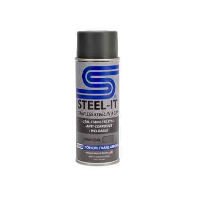 STEEL-IT 1006B Polyurethane Protective Spray 14oz Can - Charcoal - 7 Pack