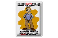 Blechschild Spruch 30X40 Ich Habe Viel Aus Fehlern Gelernt