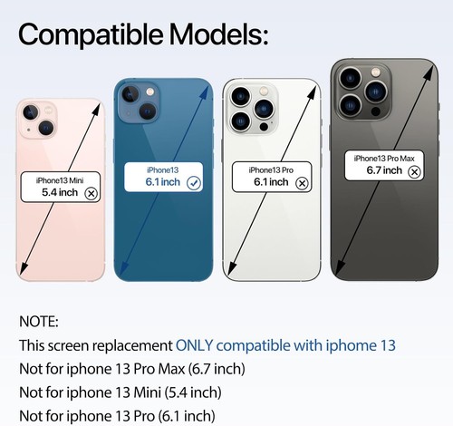 Ecran pour iPhone X/XR/XS MAX/11/12/13 MINI/14 PLUS : Vitre tactile + OLED / LCD - Photo 109/128