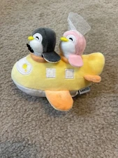 Miniso Yellow Airplane Penguin Newlyweds 4.5" x 6.5" plush