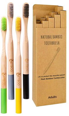 Ouligay Lot De 4 Brosses à Dents Touffetées Pour Adultes