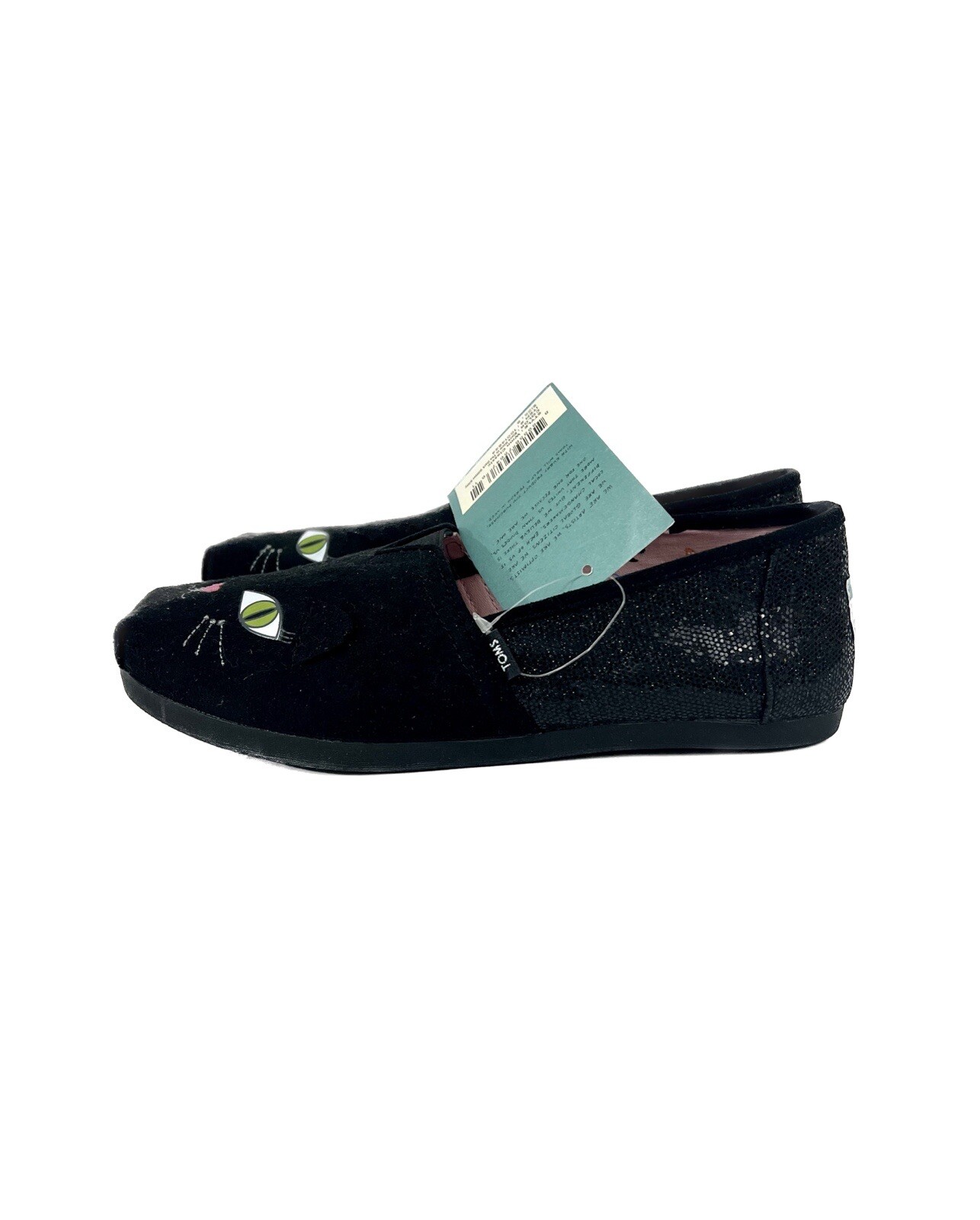  TOMS Black Cat Glow In The Dark Slipon Shoes Size 6 for sale online eBay
