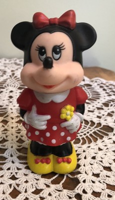 Vintage Disney Minnie Mouse Bubble Blower 5" PVC Figure TootsieToy 1986