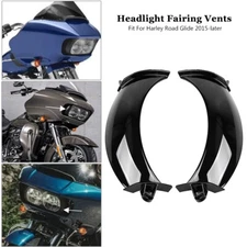 Gloss Black Headlight Fairing Vents For Harley Road Glide FLTRX FLTRU FLTRXS 15+