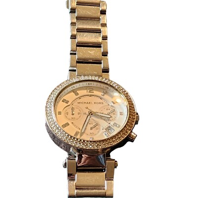 Michael Kors Women's Stainless Steel Silver Chrono Watch MK