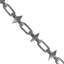 Galvanised Steel Spiked Chain 6mm x 5m Garden Fence Decking Patio Car Drive
