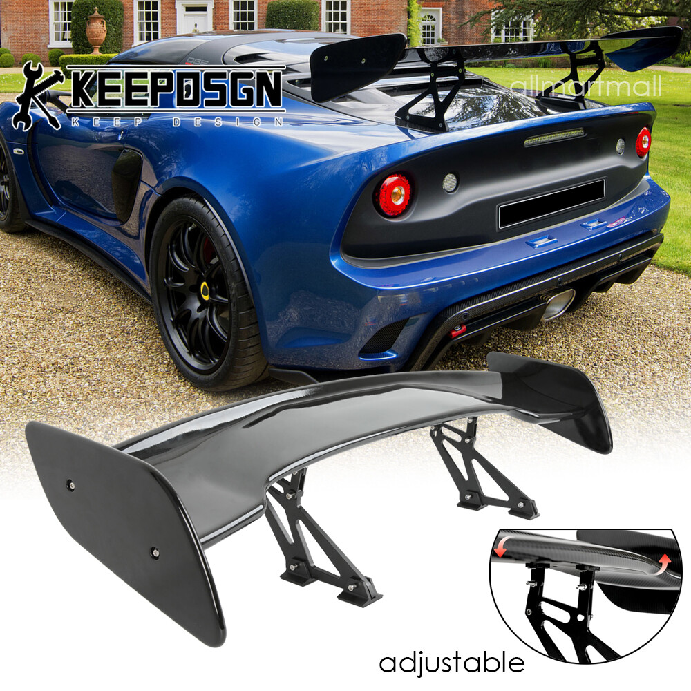 GLOSS BK Rear Trunk Spoiler Wing GT Style Adjust Bracket for Lotus Exige 380 430