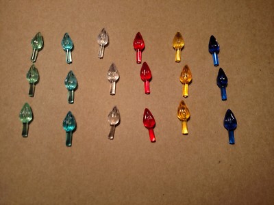 18 Replacement Small Twist Flame Lights Bulbs Peg for Ceramic Christmas Tree 