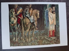 postcard art Edward Burne-Jones Morris Failure of Sir Gawaine Ector de Maris