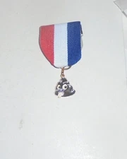 Big Poop Turd Emoji Novelty Gag Party Award Joke Gift Medal Pin Award Gaf USA