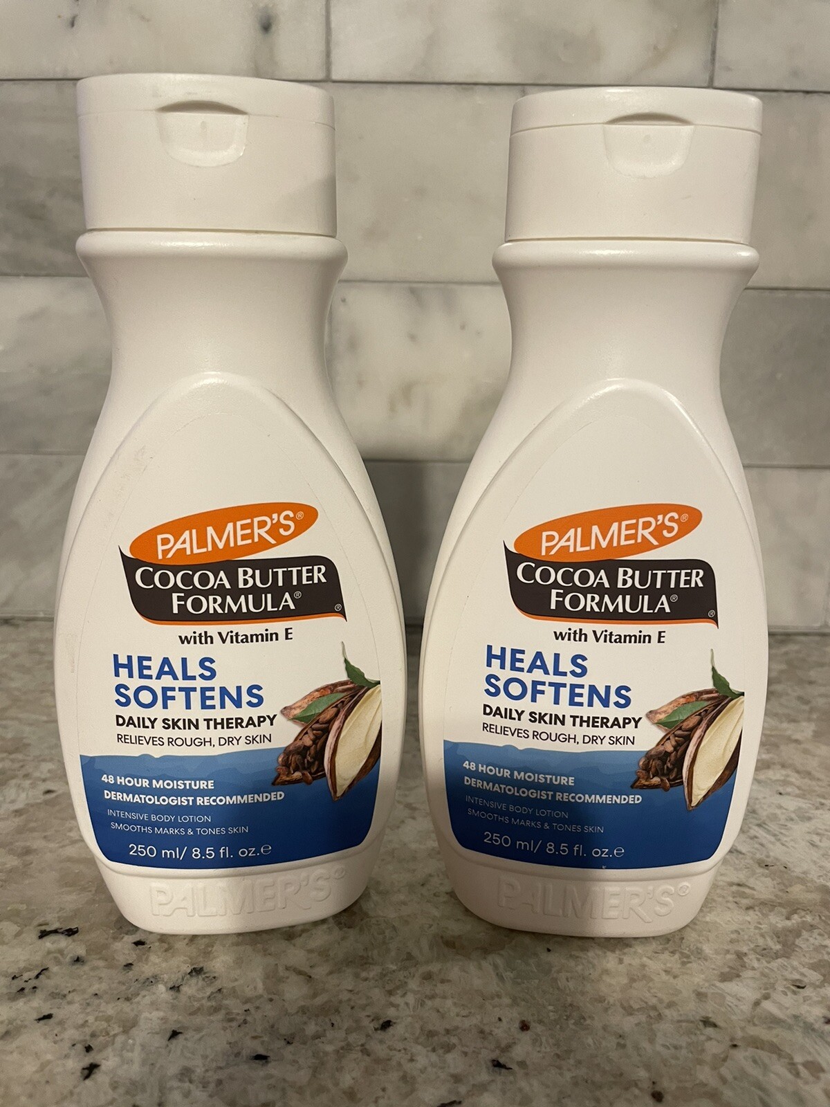 2 Palmer's Body Lotions- Cocoa Butter Formula w/Vit E-HEALS SOFTENS 8.5oz