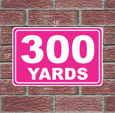 300 YARD MARKER 12"x18" Metal Sign 4 Driving Range Golf Course Gun Club Yardage