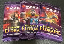 3 Mtg Booster Packs Throne Of Eldraine, 3x Booster Draft Pack