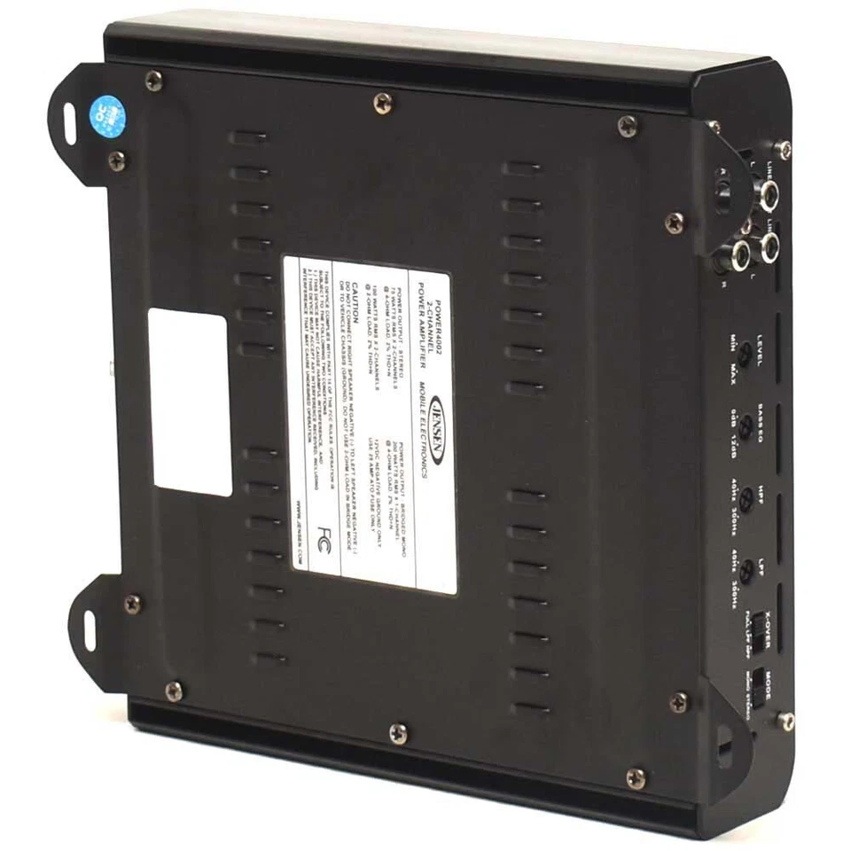 Amplificador de audio Jensen Boat POWER4002 | Premier 2 canales 200 vatios Foto 2 de 4