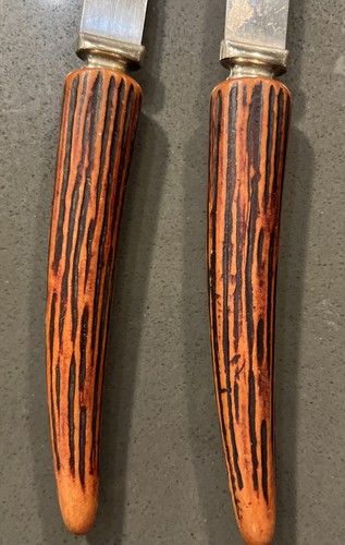 Four Regent Stainless Steel Steak Knives With Antler Handles Sheffield England - Picture 5 of 7