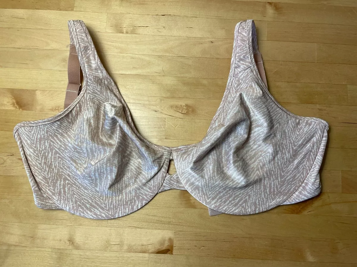 Bali Beige and White Underwire Bra Size 34DDD