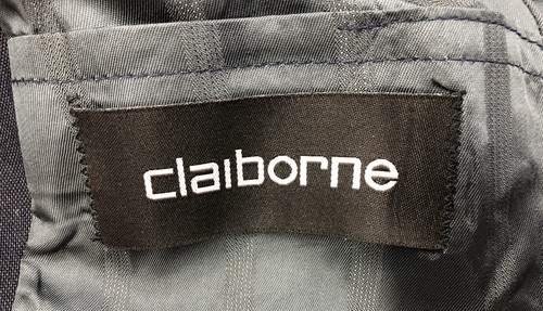 Boys Claiborne Sz 10 Wool Blend Navy Blue Dress Suit Jacket Blazer W/Gold Button - Picture 5 of 5