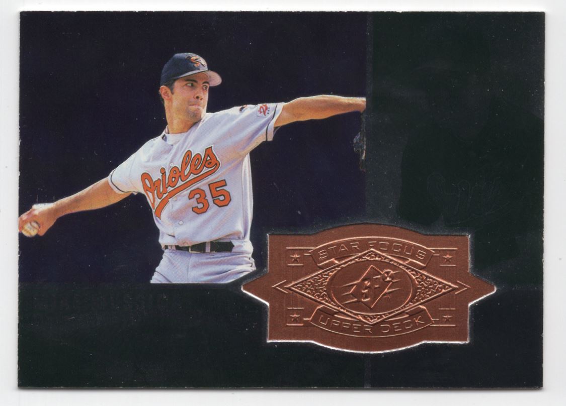 1998 SPx Finite Mike Mussina 4697/7000 Baltimore Orioles #144